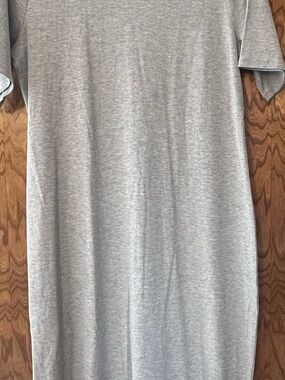 Athleta Light Gray Mock Neck Midi Dress